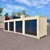 40ft High Cube Container with 4 Roll-Up Doors – Multi-Access Storage